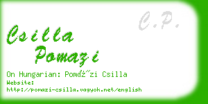 csilla pomazi business card